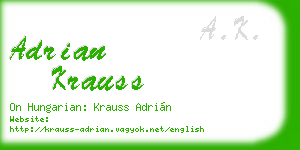 adrian krauss business card